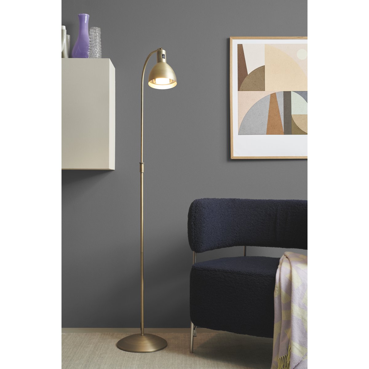 Lampadaire Angora – Laiton antique