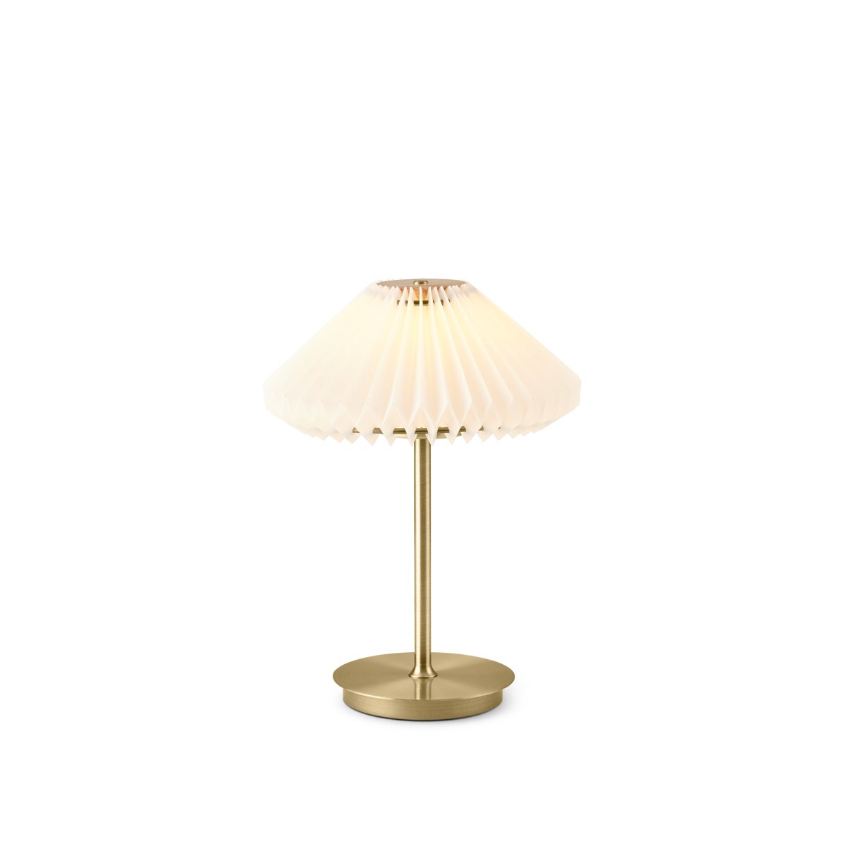 Lampe à poser nomade Paris To Go Ø22 – Blanc pur / laiton antique