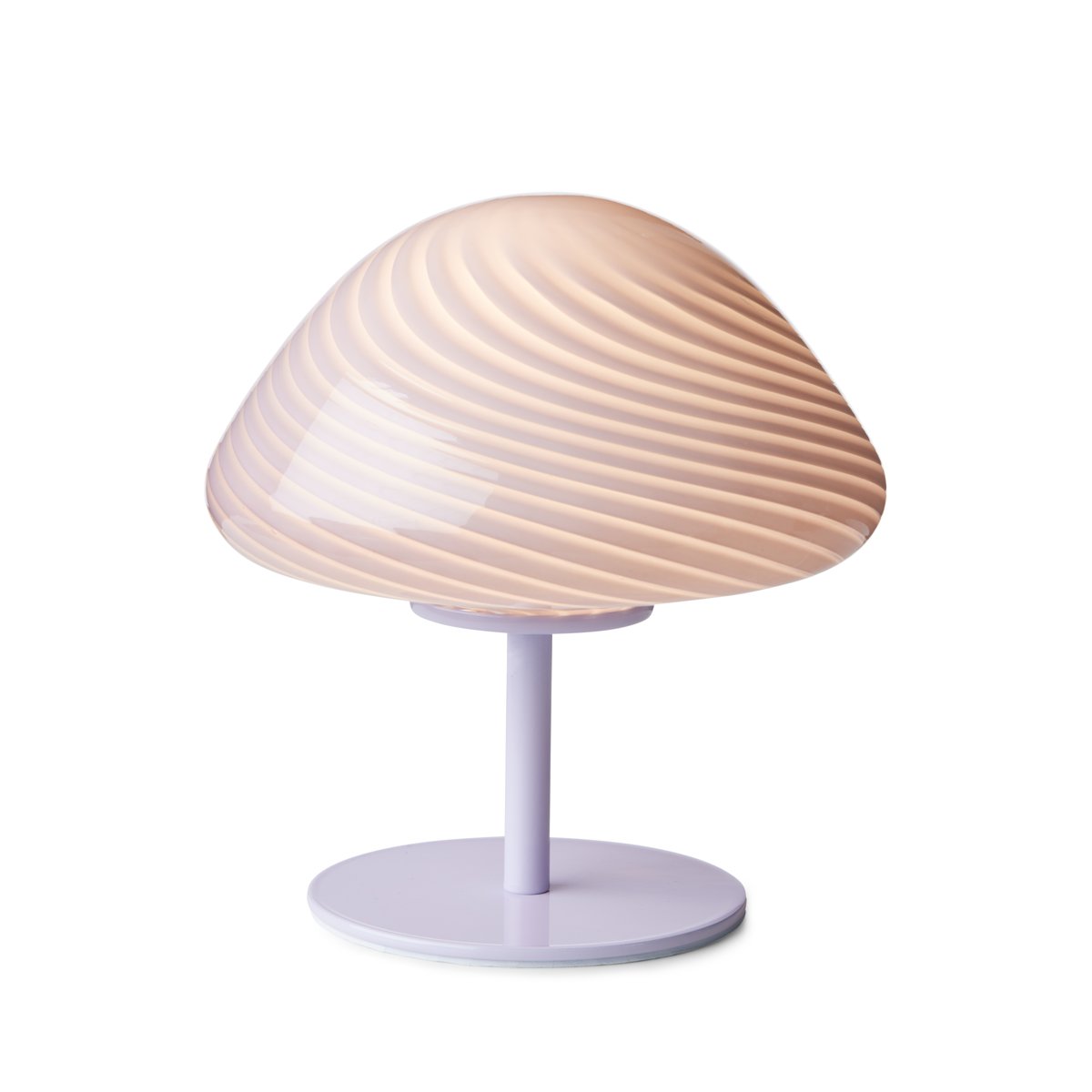 Lampe à poser Candy Mini Mush – Tête en verre, pied en métal violet