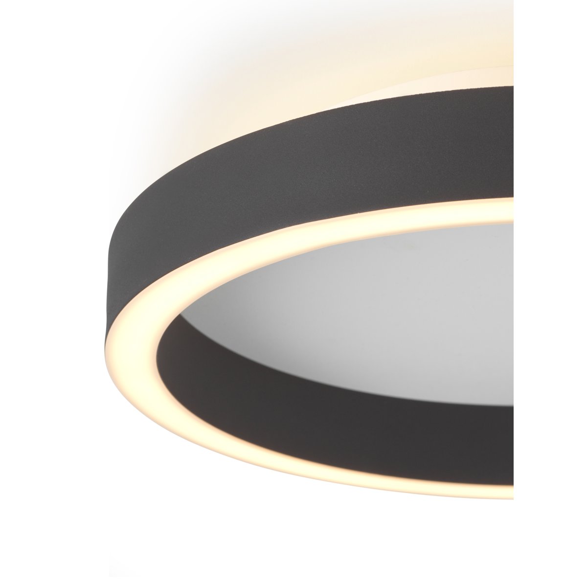 Plafonnier LED Backlight String Ø30 25 W, variateur 3 niveaux à mémoire – Noir