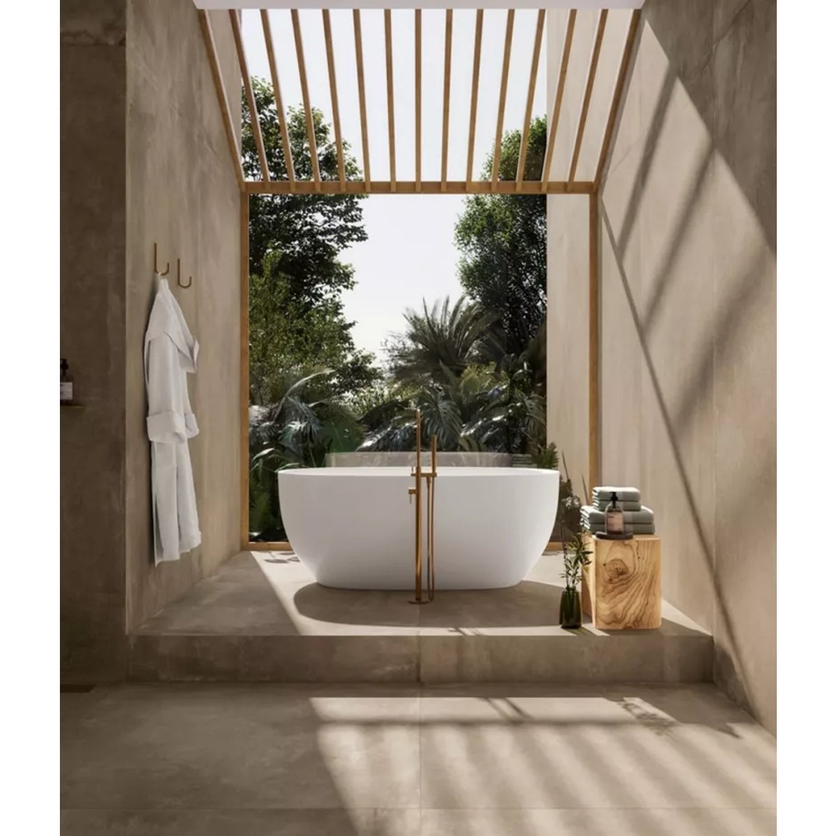 Carrelage Effet Béton AZUMA UP 60x60 Taupe rectifié