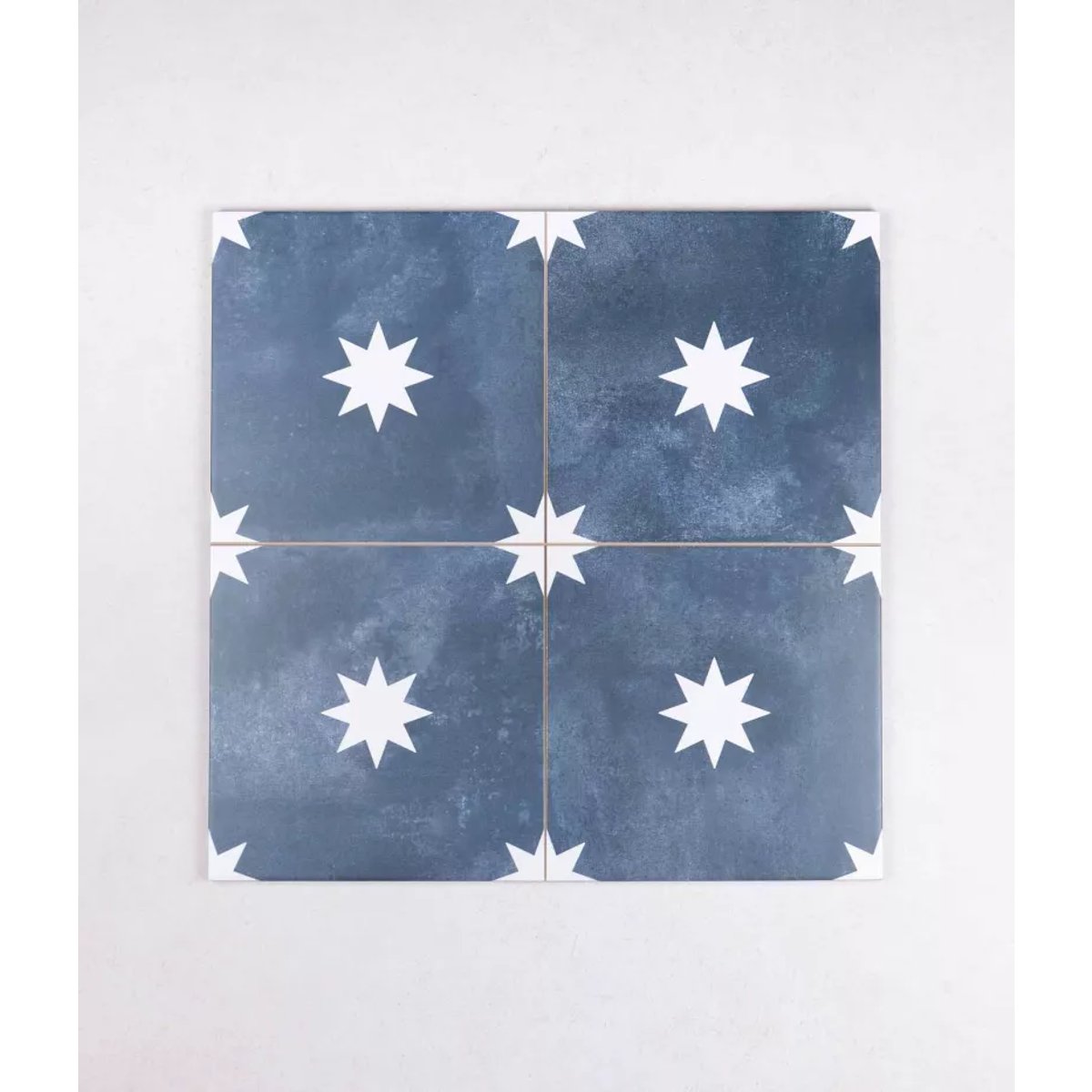 Carrelage Carreaux de Ciment Bleu Étoile STAR 44x44 Navy