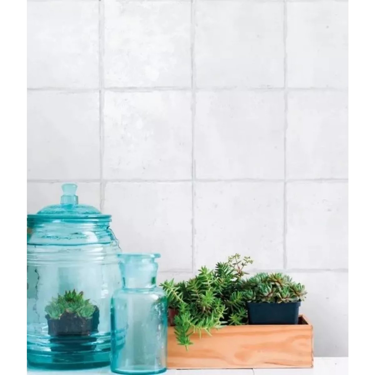 Carrelage Carreaux de Ciment White FIORENTINA 15x15