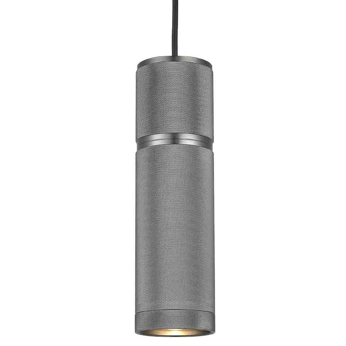 Suspension cylindre Halo The Pendant Ø12, câble 2,5 m – Métal noir canon