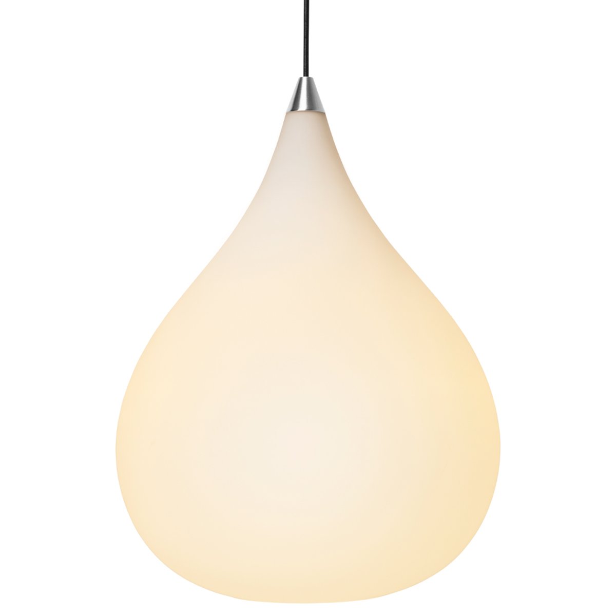 Suspension Drops Ø38 – Verre opale / acier