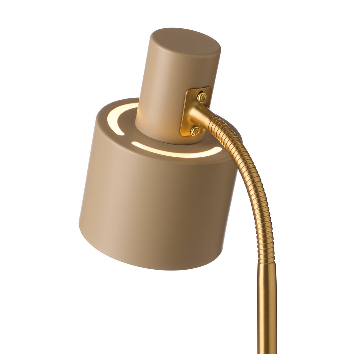 Lampe à poser Vogue E27 – Sable doux / laiton antique