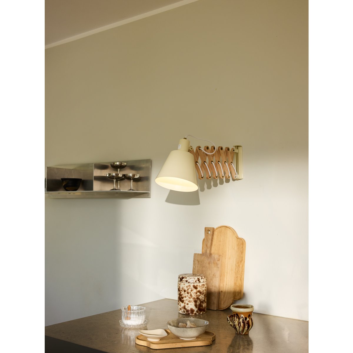 Suspension Vintage grand modèle – Crème