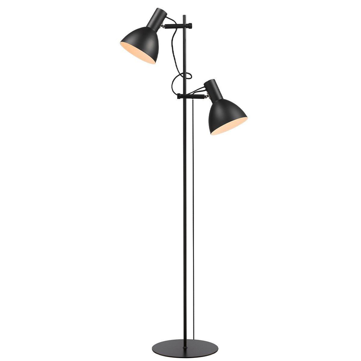 Lampadaire Baltimore 2 lumières – Noir