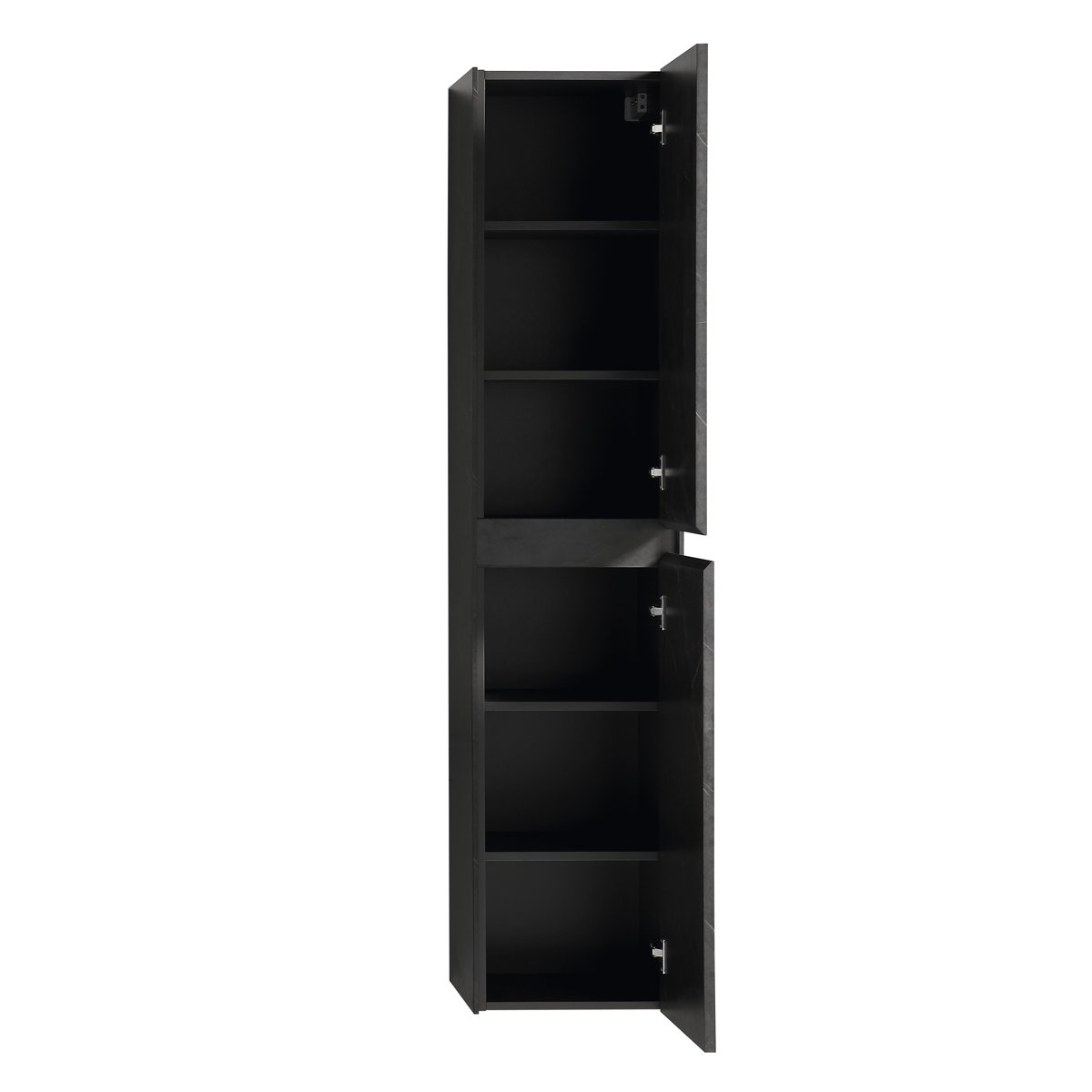 Ensemble meuble salle de bain 90 cm noir effet marbre Aquabella