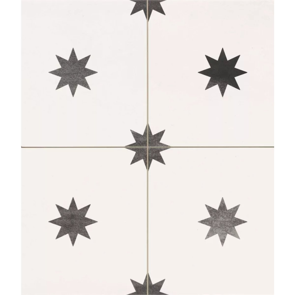 Carrelage Carreaux de Ciment Blanc Étoile STAR 44x44 White