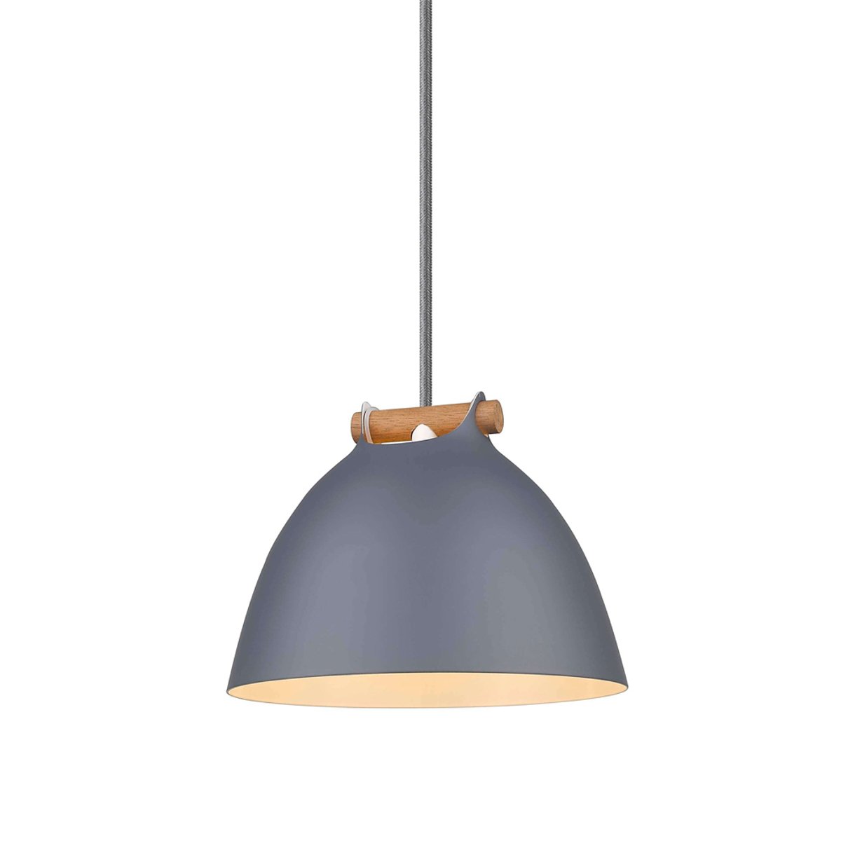 Suspension Århus Ø18 cm G9 – Gris / bois