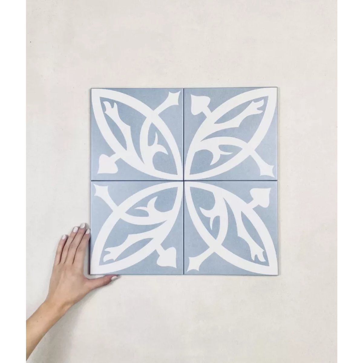 Carrelage Carreaux de Ciment LA MADELEINE 20x20 Zelie Bleu