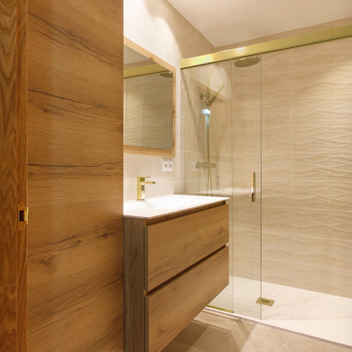 Paroi de douche coulissante Mur-Mur SANHECO sur mesure - Chromé