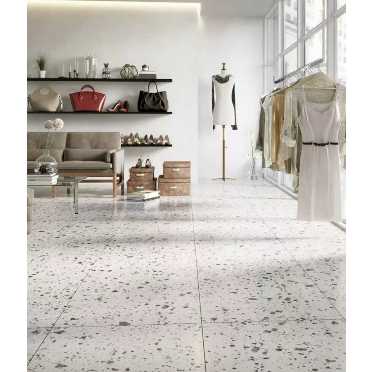Carrelage Effet Terrazzo VENICE 60x60 White