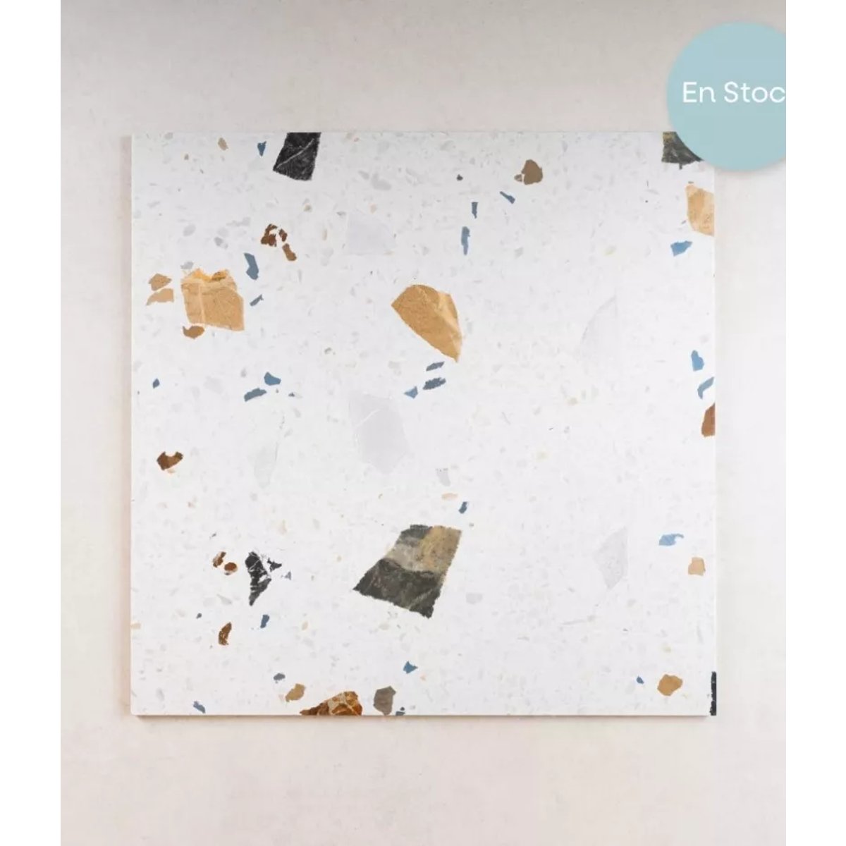 Carrelage Effet Terrazzo STRACCIATELLA 80x80 rectifié Blanc