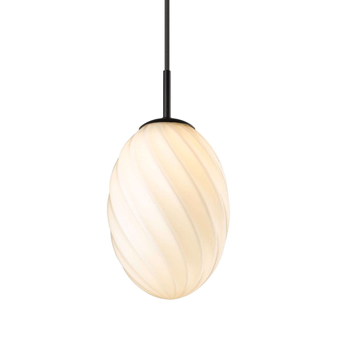 Suspension Twist Ø15 cm G9 – Opale / laiton antique