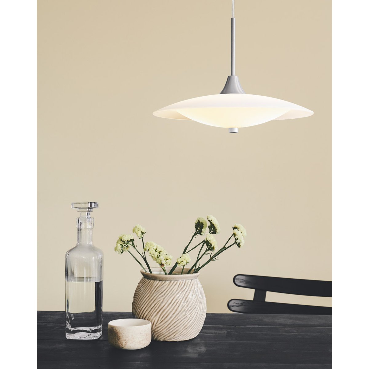 Suspension Baroni Ø40 – Opale / aluminium