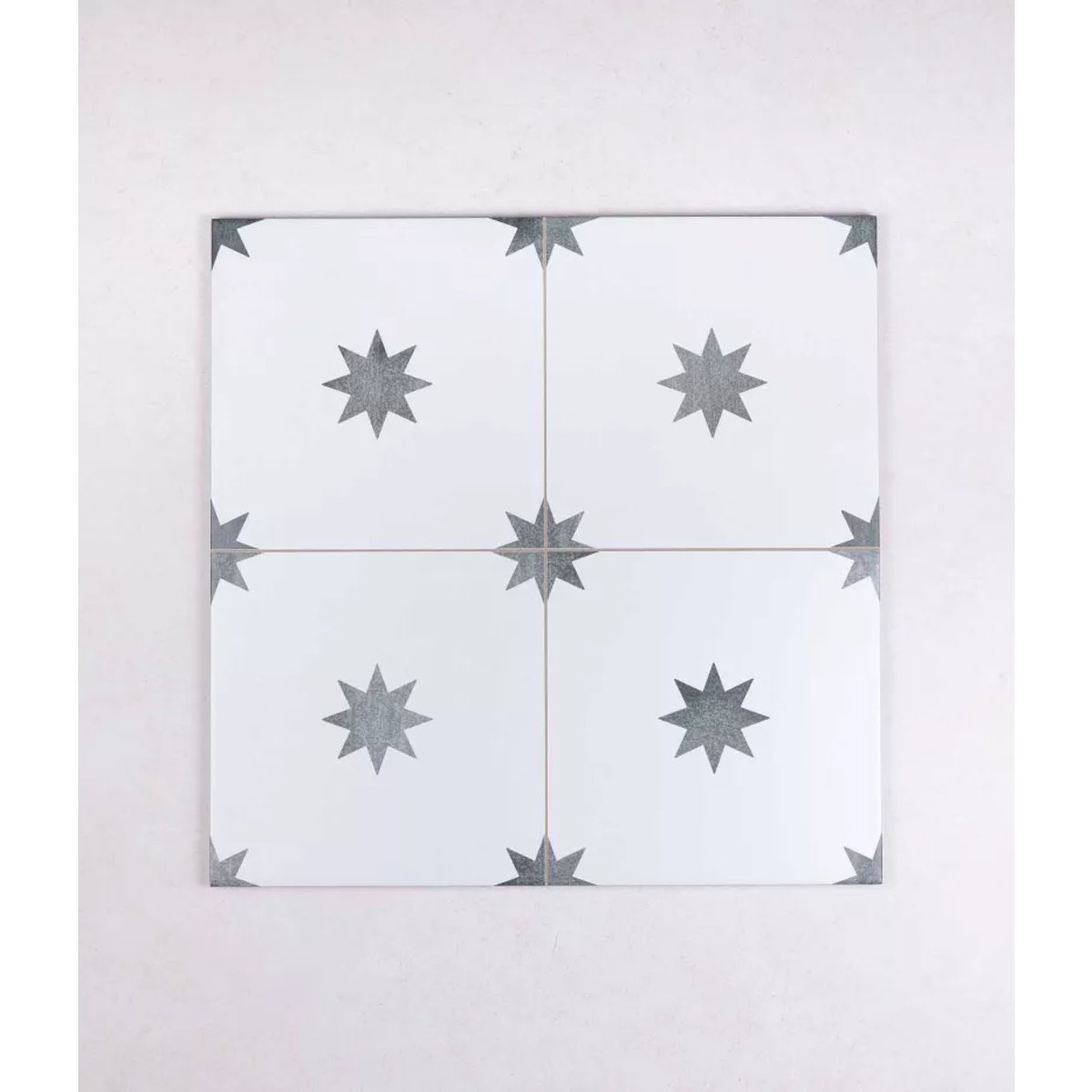 Carrelage Carreaux de Ciment Blanc Étoile STAR 44x44 White
