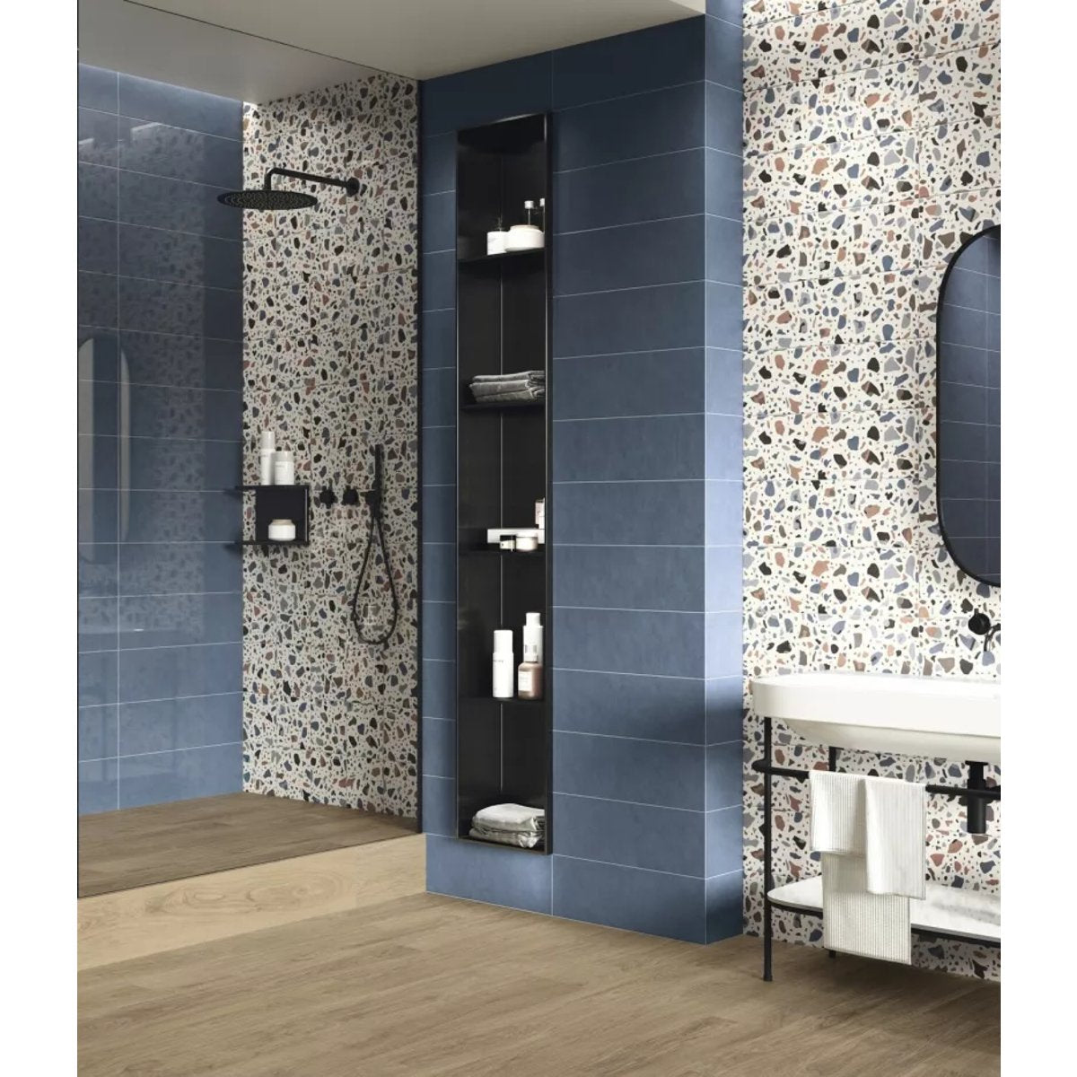Carrelage effet Terrazzo Bleu STAY 20x20 Blue