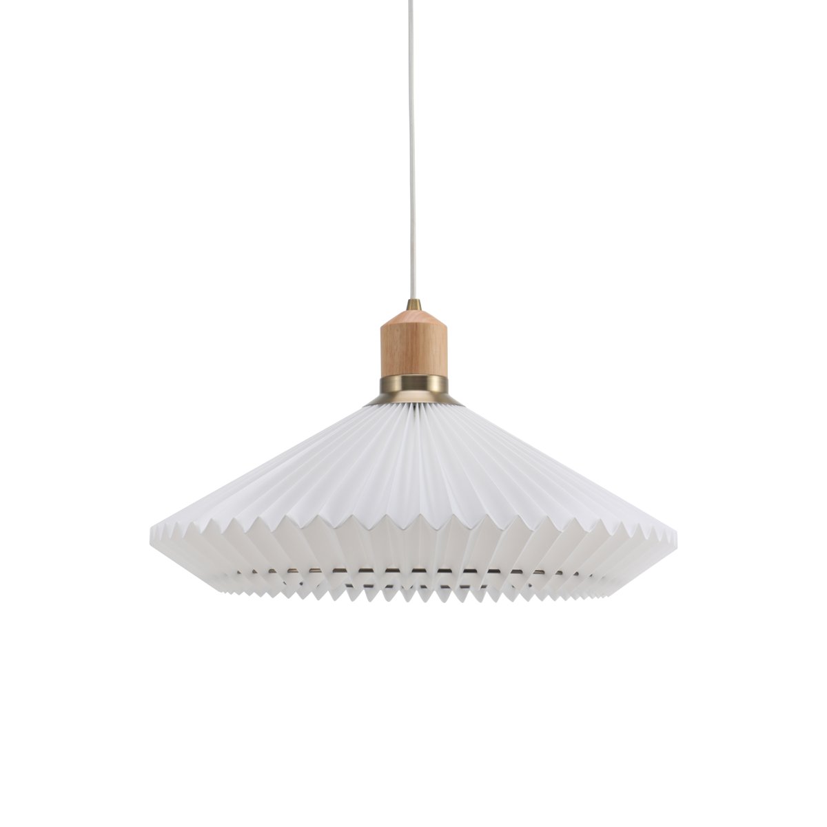 Suspension Paris Ø56 cm – Blanc pur, câble blanc