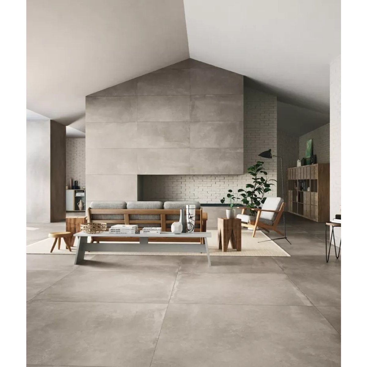 Carrelage Effet Béton AZUMA 60x60 Argent rectifié