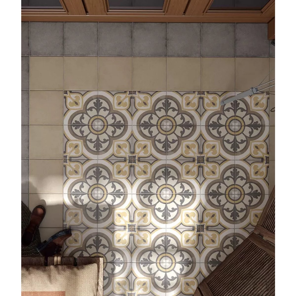 Carrelage Carreaux de Ciment ART NOUVEAU DECOR 20x20 Majestic Colour