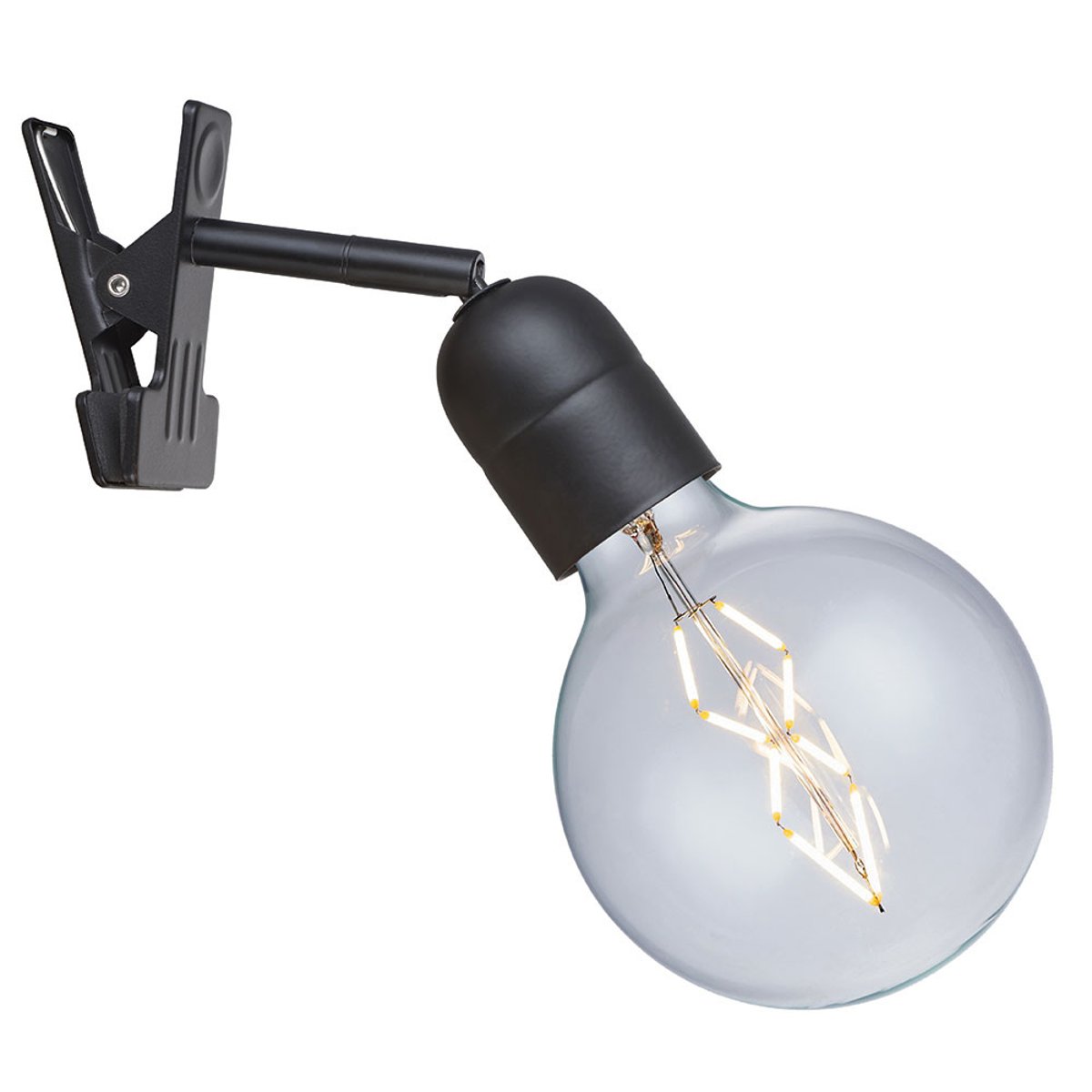 Lampe à pince Elegance E27 – Noir