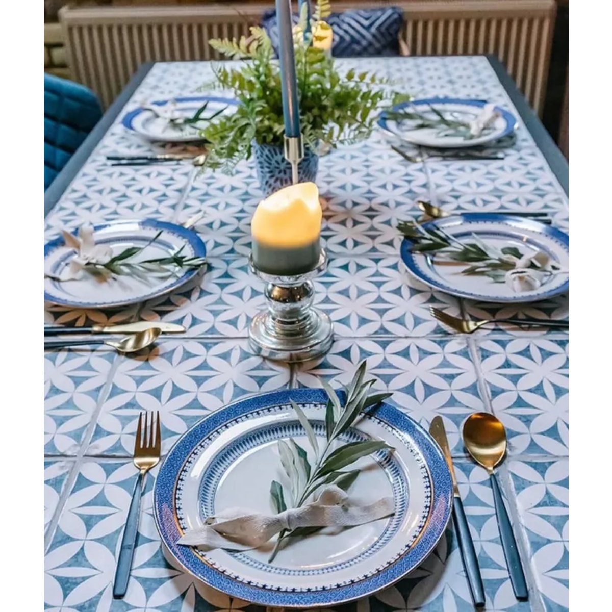 Carrelage Carreaux de Ciment GRAFTON 20x20 Abbey Blue