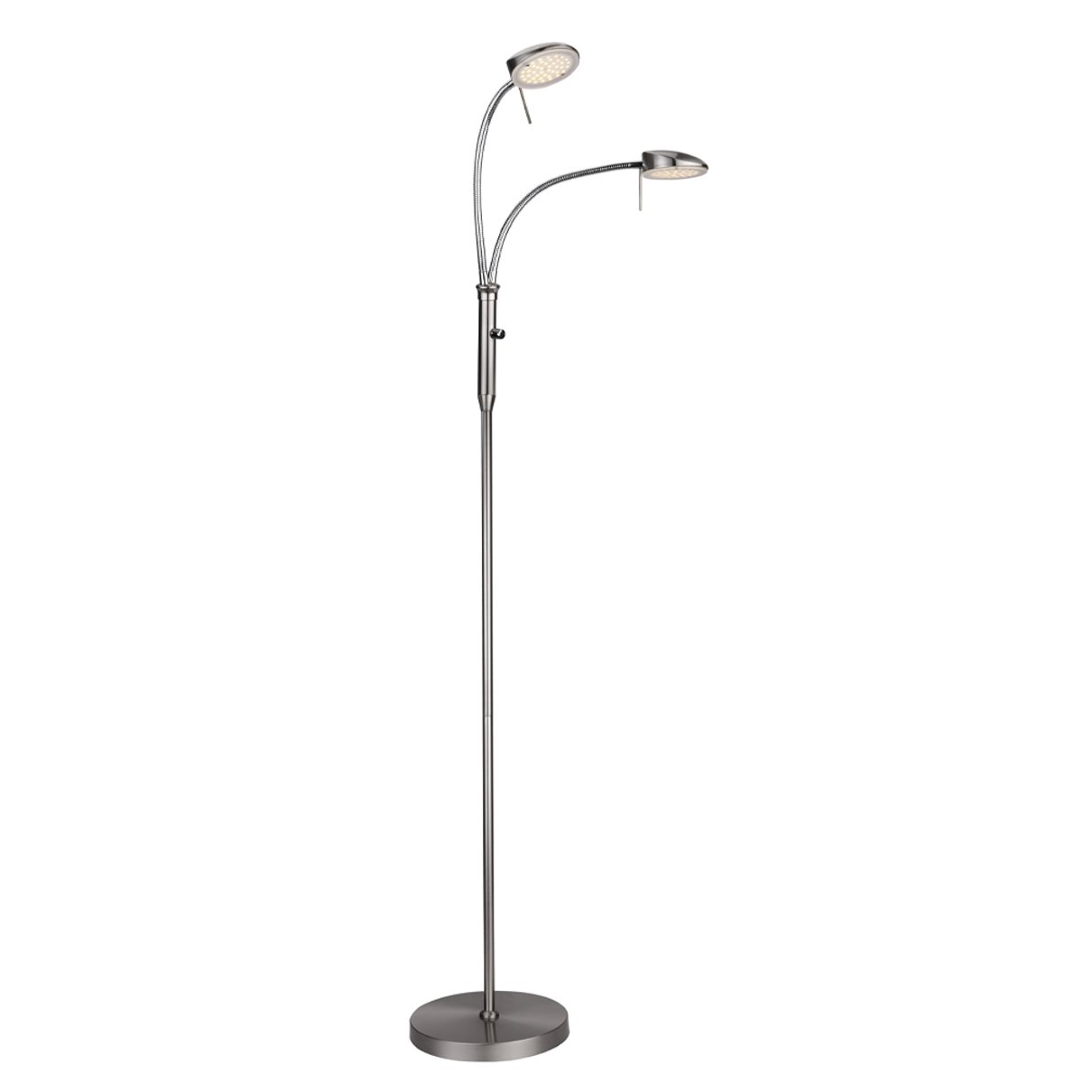 Lampadaire LED Vegas 7 W 2 lumières – Acier