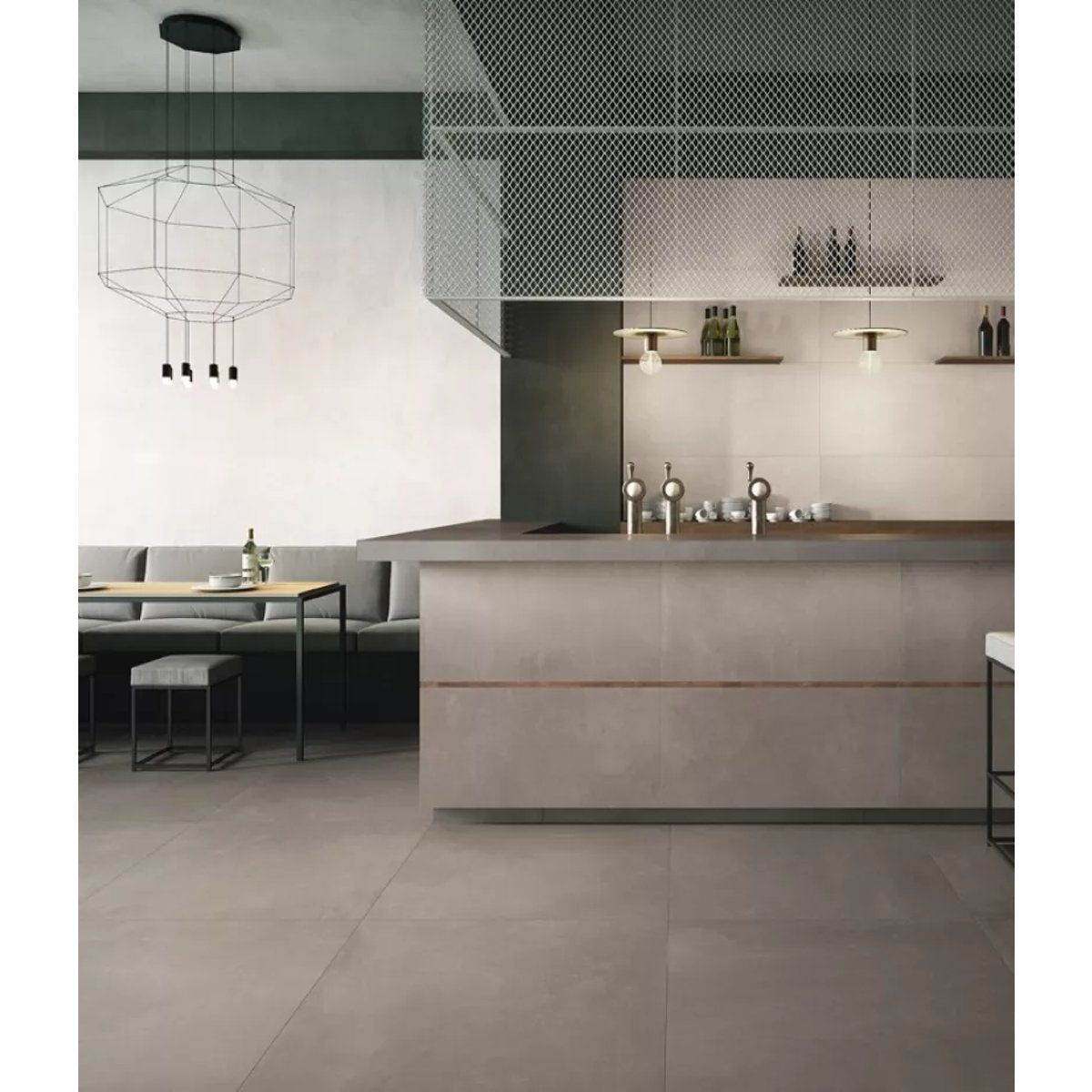 Carrelage Effet Béton AZUMA 120x120 Gris rectifié