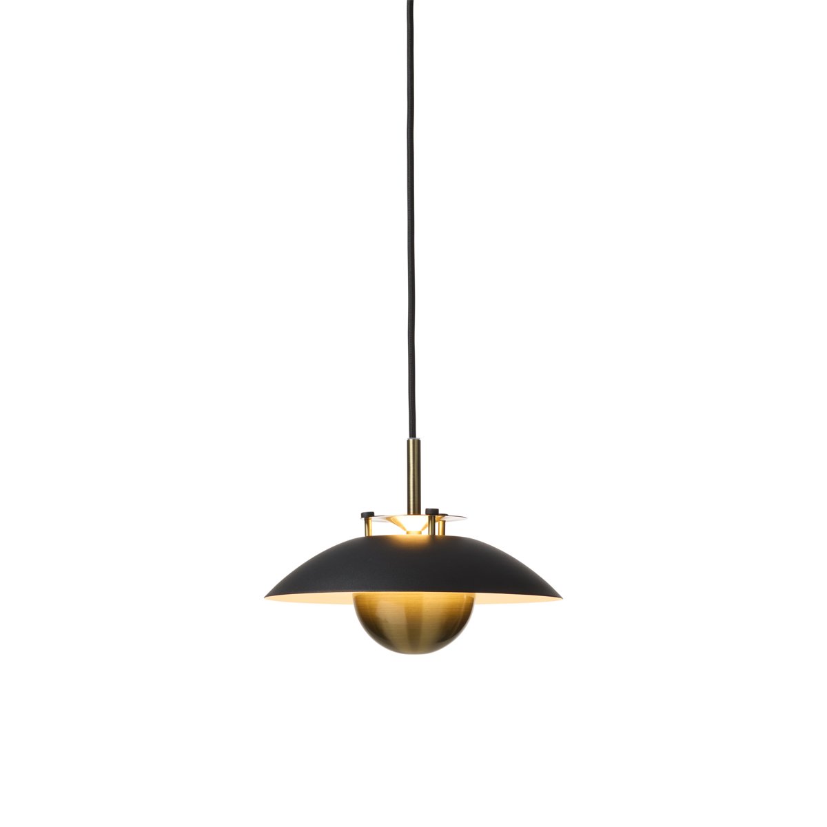 Suspension Stepp Ø20, variateur 3 niveaux à mémoire – Noir / laiton antique