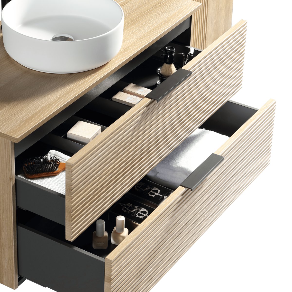 Ensemble salle de bain 100 cm chêne clair Aqualinea