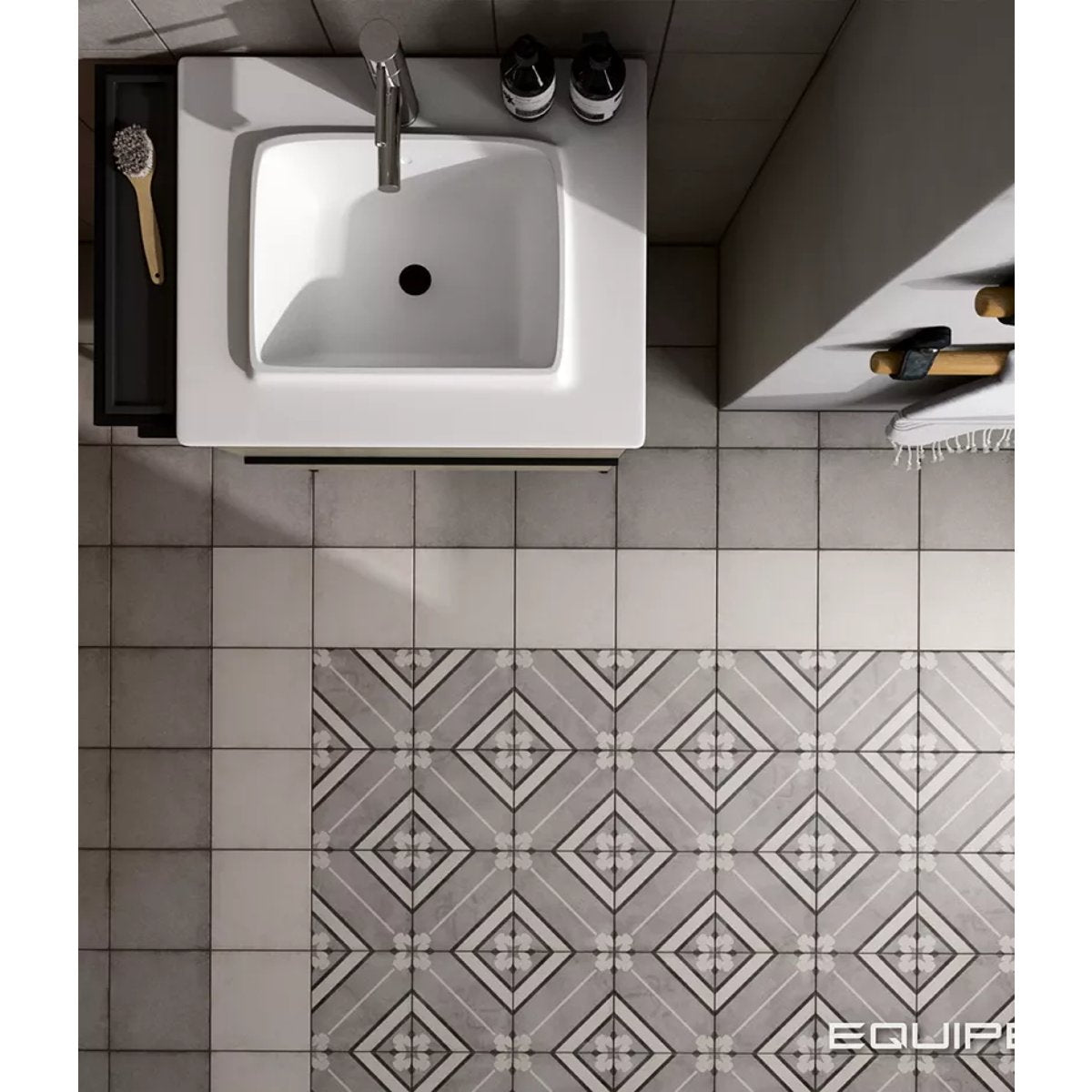 Carrelage Carreaux de Ciment ART NOUVEAU DECOR 20x20 Inspire Grey