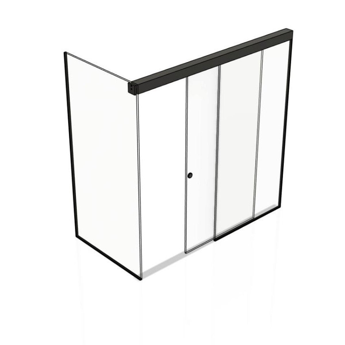 Paroi de douche coulissante Verre-Mur DOLCE SANHECO sur mesure - Chromé