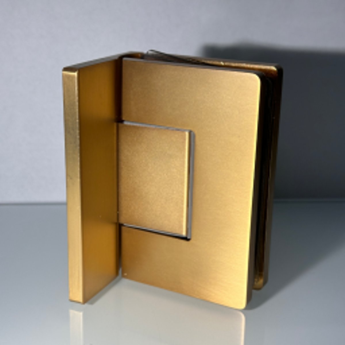 Porte de douche pivotante en verre trempé 8mm sur mesure TRIGO - Laiton Brossé