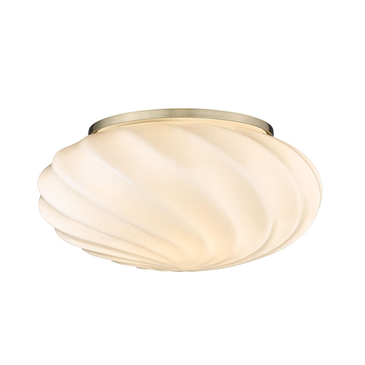 Applique / plafonnier Twist Ø25 G9 – Opale / laiton antique