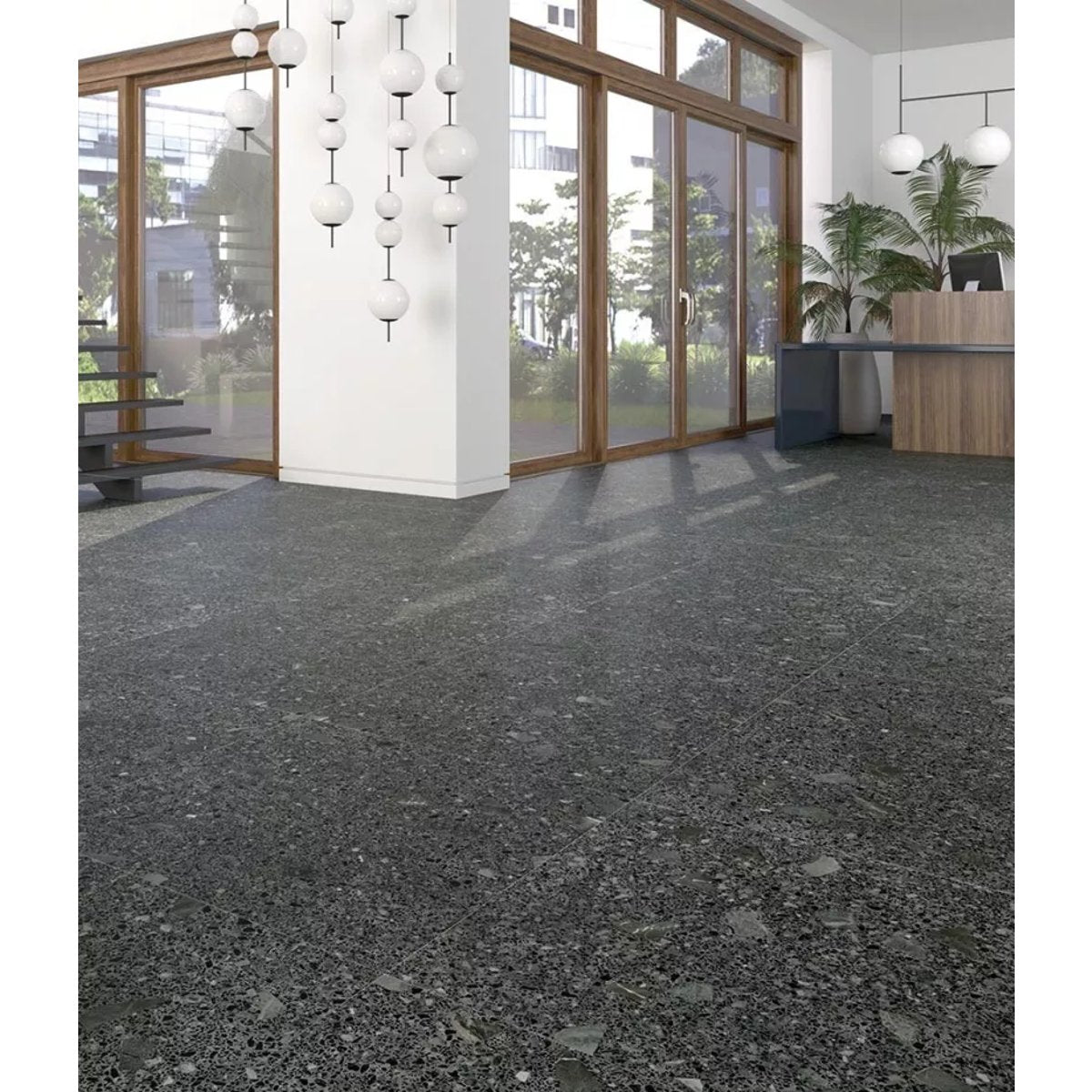 Carrelage Effet Terrazzo STRACCIATELLA 60x60 Miscela Grafito