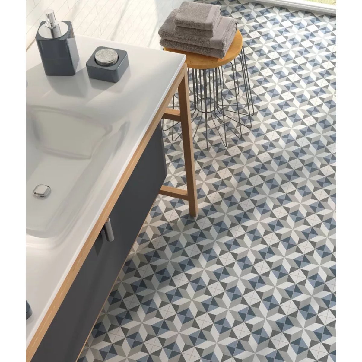 Carrelage Imitation Carreaux De Ciment 15x15 FIORELLA Gina