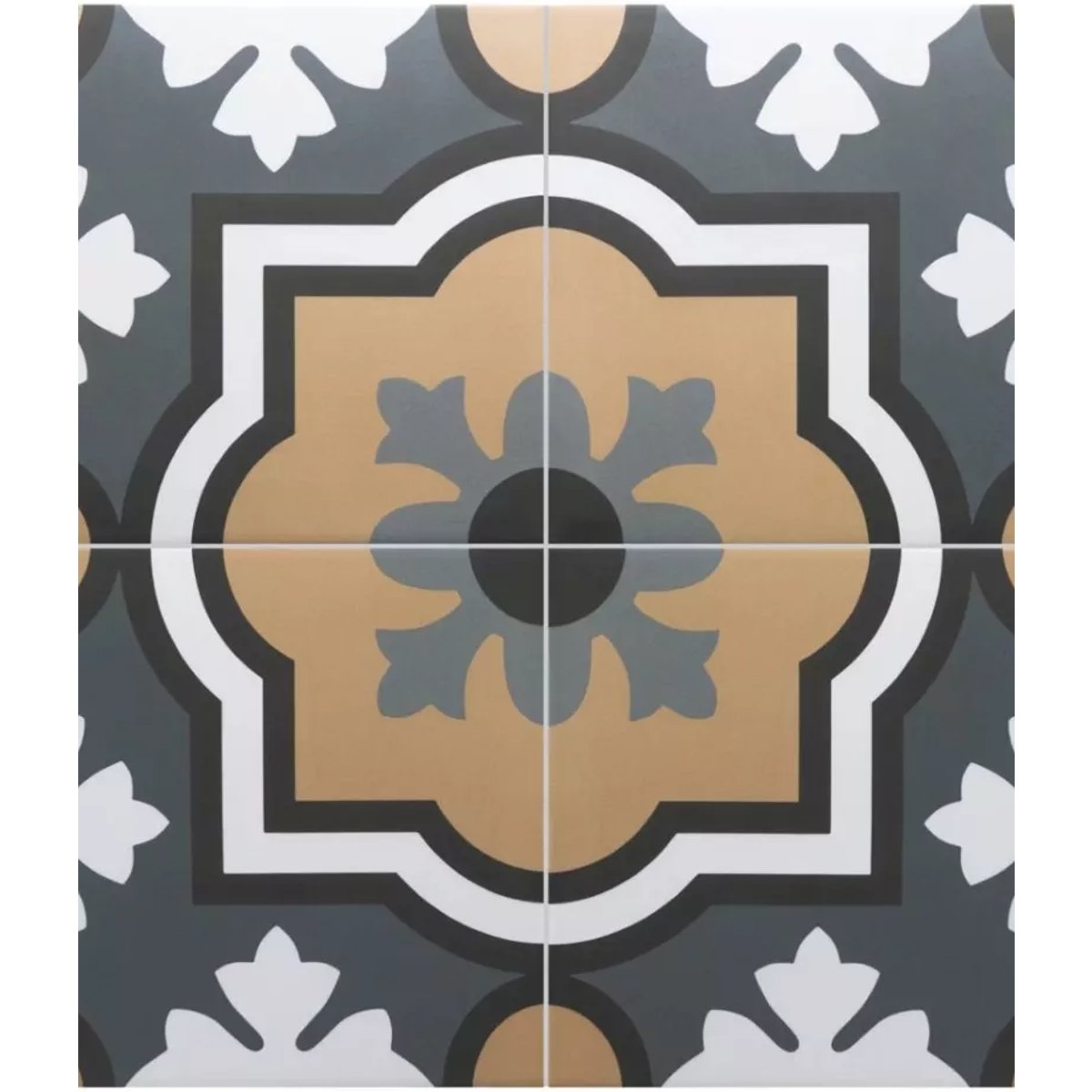 Carrelage Imitation Carreaux De Ciment 20x20 RIVOLI Monaco Gris