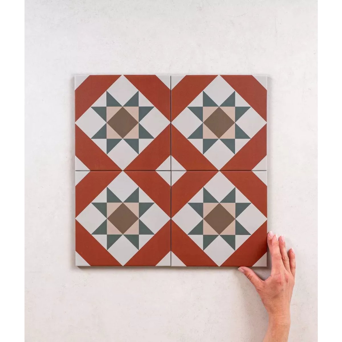 Carrelage Carreaux de Ciment KOMPAS 20x20 Rosset Red