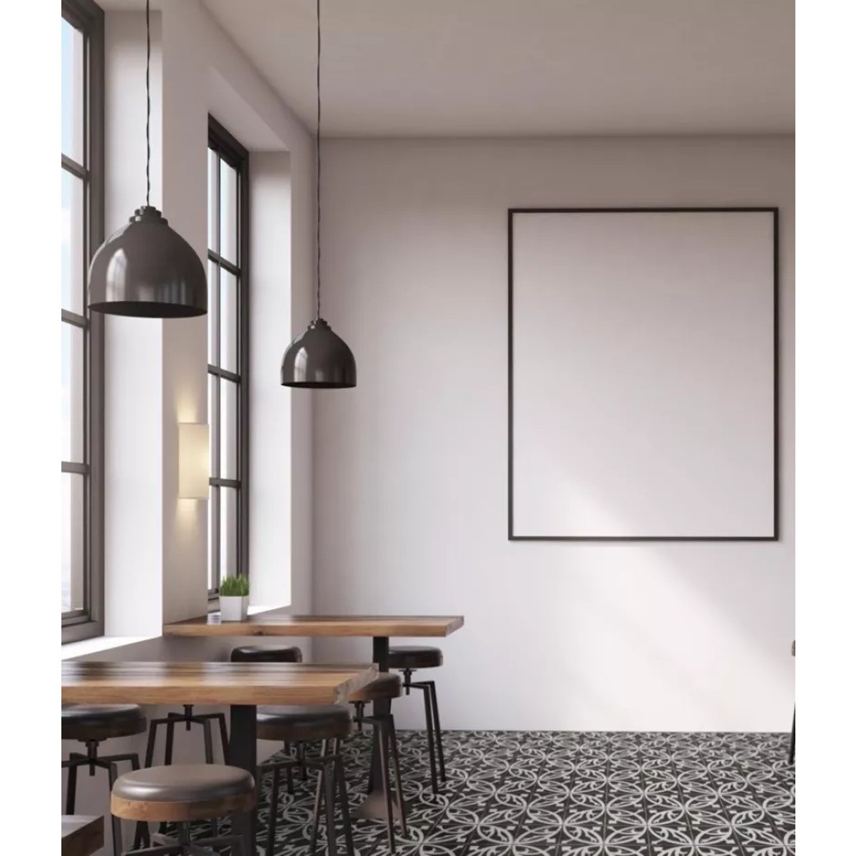 Carrelage Carreaux de Ciment LA MADELEINE 20x20 Zelie Noir