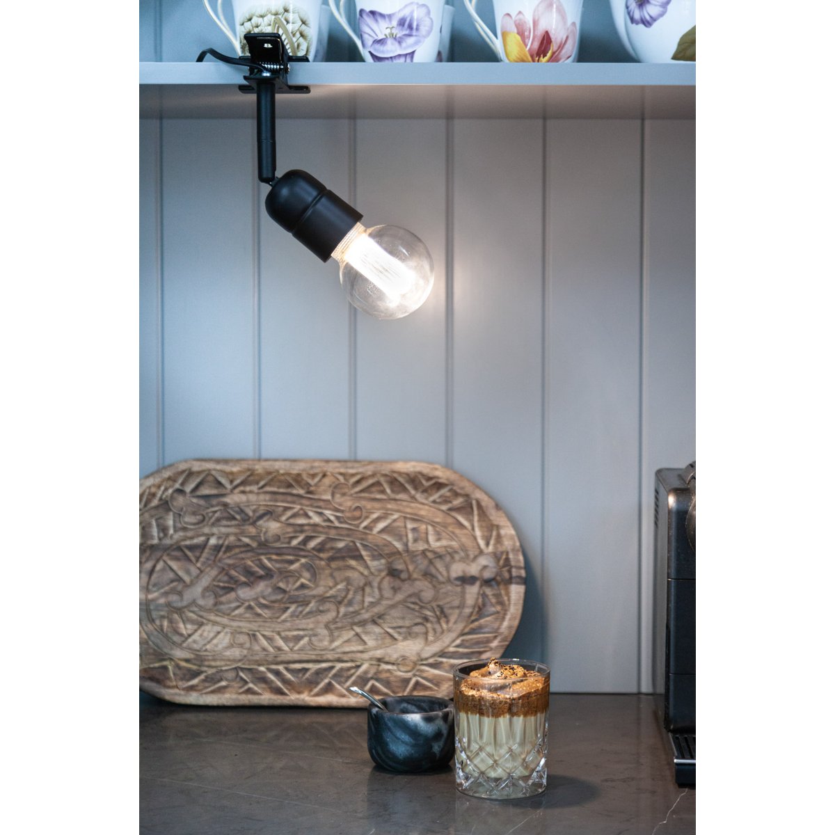 Lampe à pince Elegance E27 – Noir
