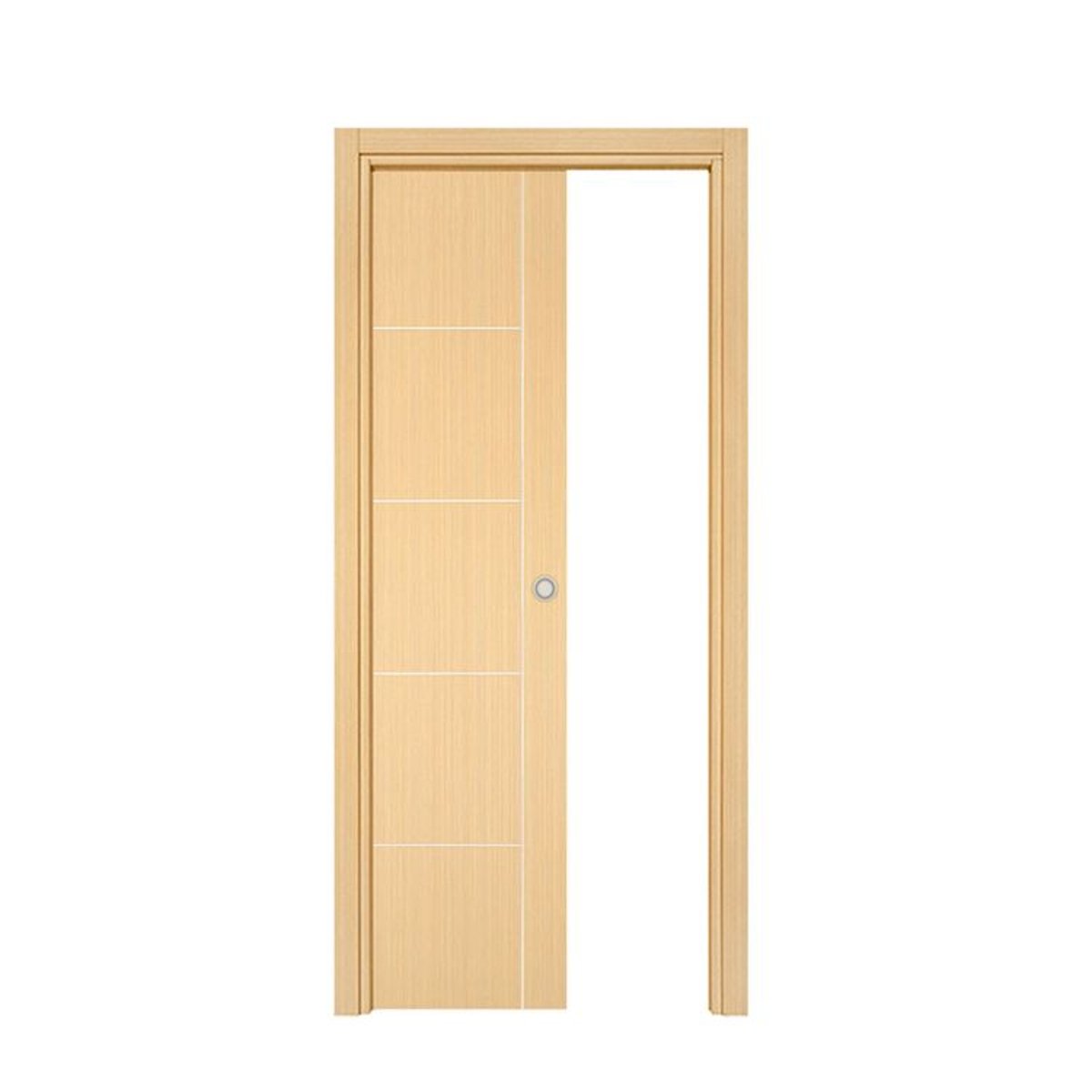 Porte coulissante galandage Casoar - Chêne clair