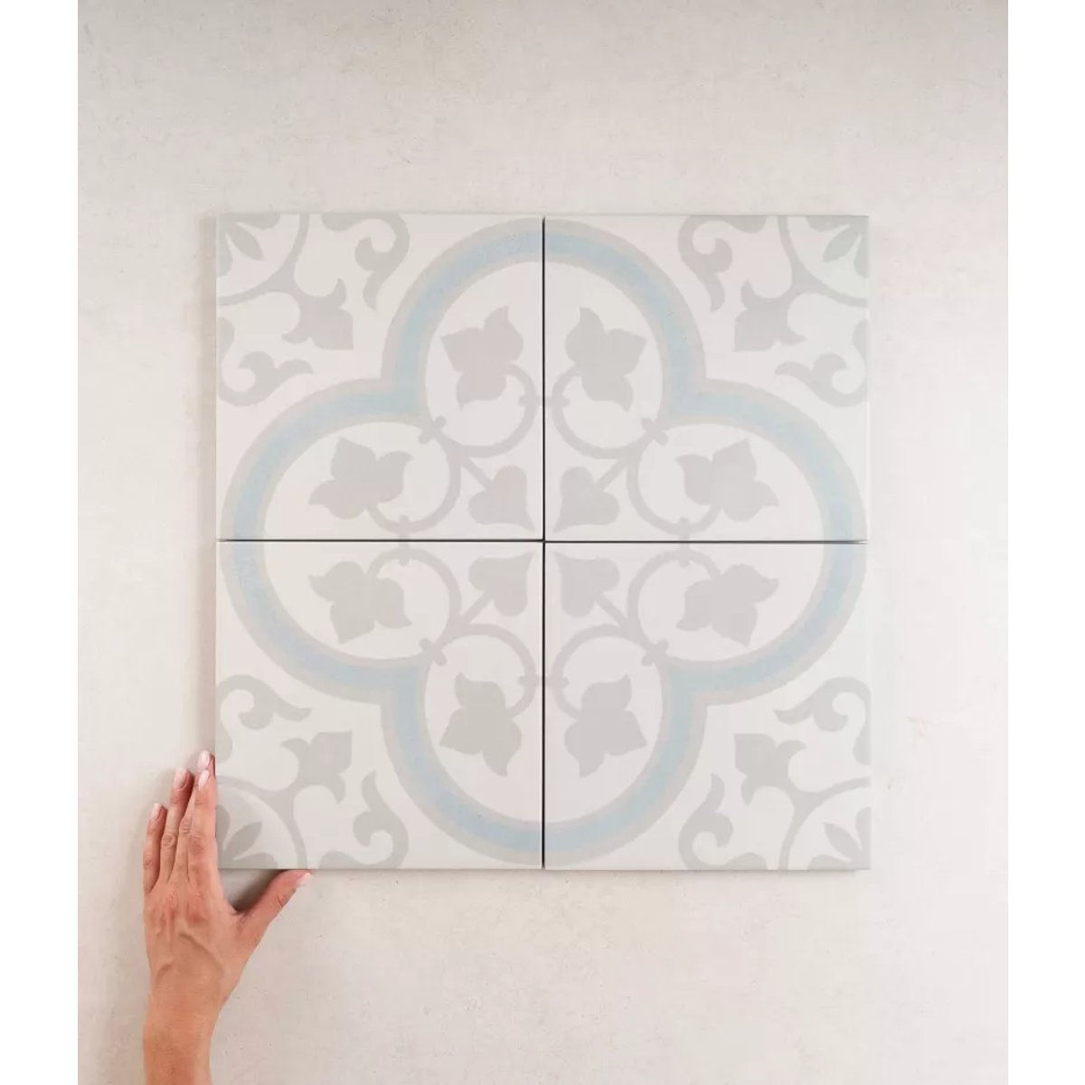Carrelage Imitation Carreaux De Ciment 22,3x22,3 HAVANA Silver Ornate