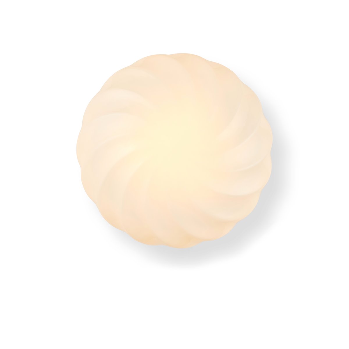 Applique / plafonnier Twist Ø35 G9 – Opale / laiton antique