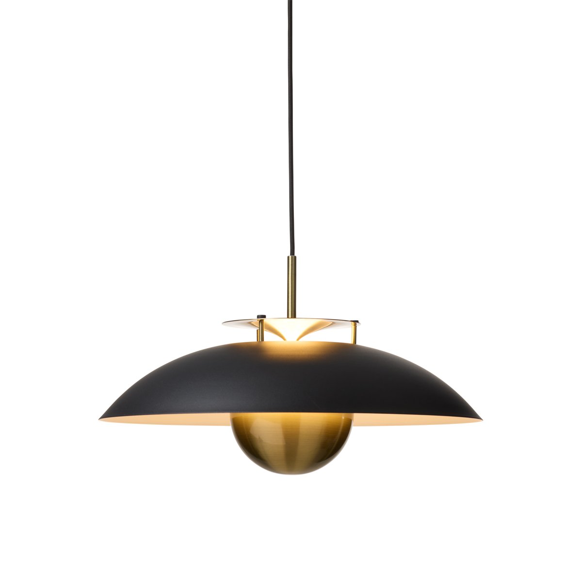 Suspension Stepp Ø46, variateur 3 niveaux à mémoire – Noir / laiton antique