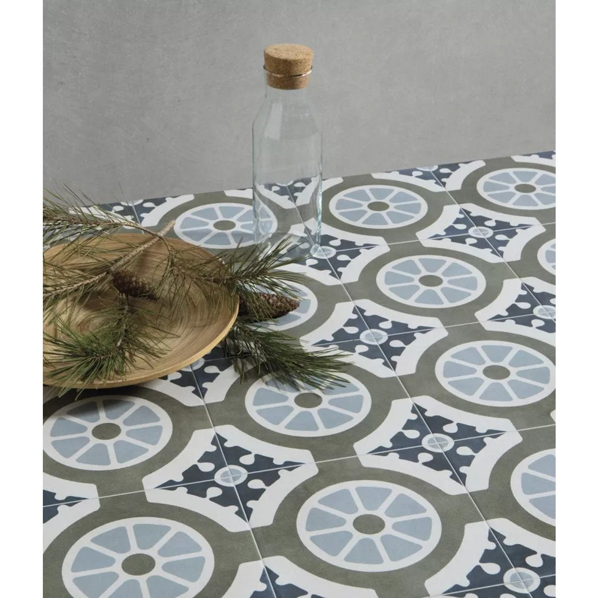 Carrelage Imitation Carreaux De Ciment 22,3x22,3 HAVANA White Round