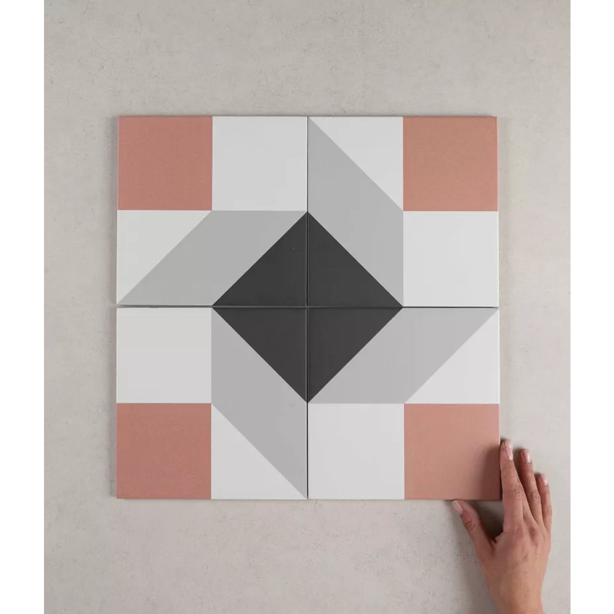 Carrelage Carreaux de Ciment BAUHOME 20x20 Karo Cold