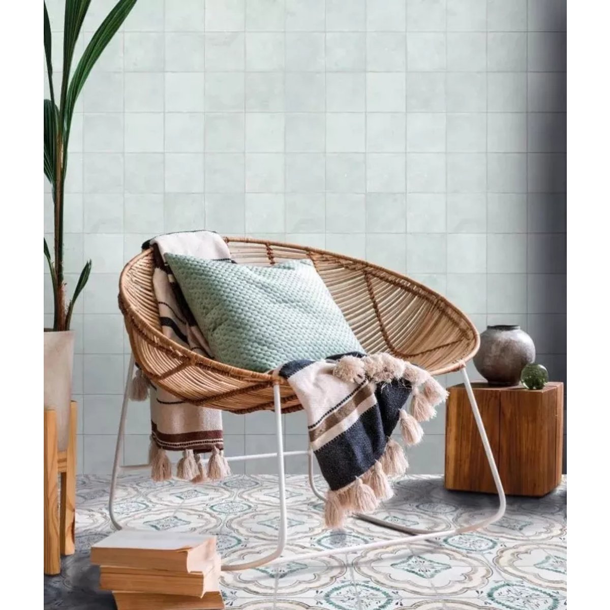 Carrelage Carreaux de Ciment Green FIORENTINA 15x15