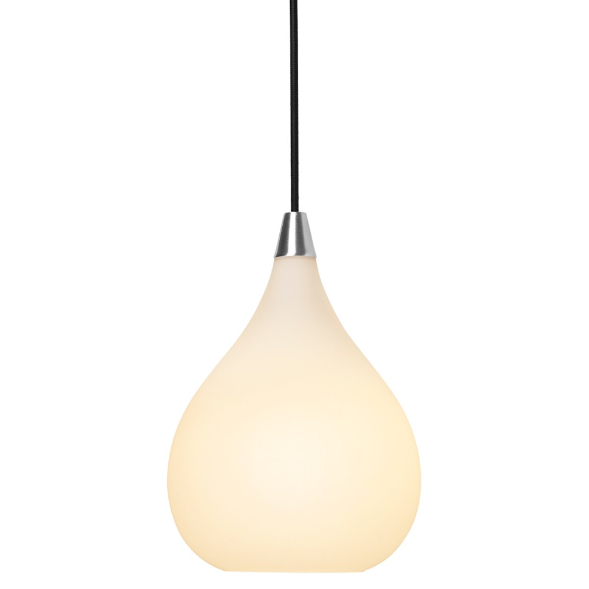 Suspension Drops Ø17 – Verre opale / acier
